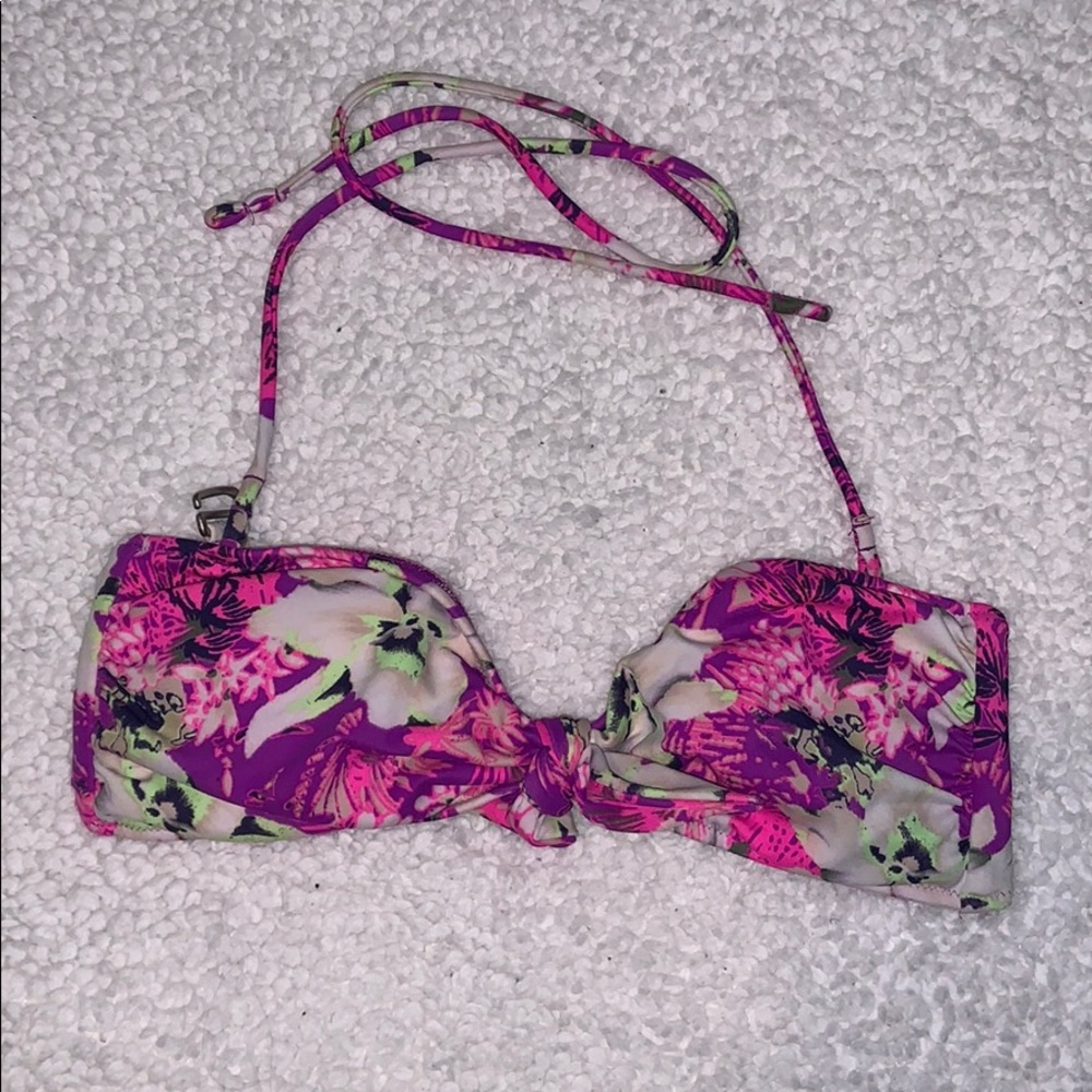 🌺Purple and Pink Pattern Bikini Top